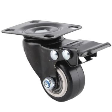 Imagem de Ainoli 4PCS Rodízio 1.5in 360° Girar Cabeça de Borracha Absorção de Choque Duplo Rolamento de Esferas Cadeira Roda