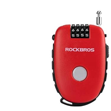 Imagem de Bloqueio de senha de bicicleta telescópico BMX cabo anti-roubo para capacete de motocicleta cadeado de segurança acessórios de ciclismo