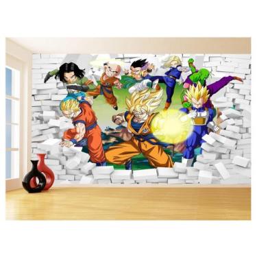 Imagem de Papel De Parede 3D Dragon Ball Goku Vegeta Anime 3,5M Dbz36 - Você Dec