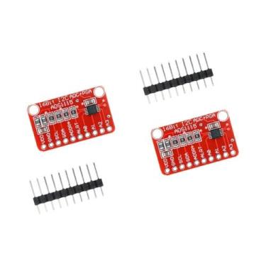 Imagem de Módulo ADC I2C De 16 Bits ADS1115 Placa Vermelha Amplificador pro De 4