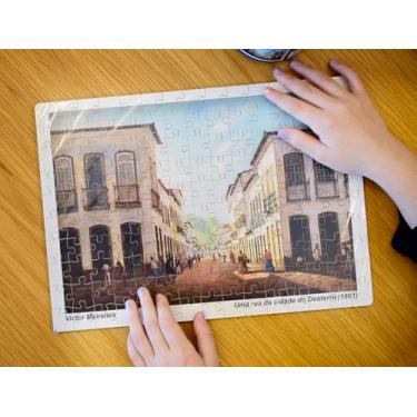Imagem de Quebra-Cabeça Florianópolis, Obra de Victor Meirelles: Uma Rua da Cidade do Desterro, 150 Peças