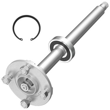 Imagem de Drive-up Conjunto do eixo traseiro do carrinho de golfe, eixo traseiro longo do lado do passageiro para carrinho de golfe Yamaha G29 Electric 2007-2014, OEM JW2-G6510-01-00, JW2-G6512-00-00