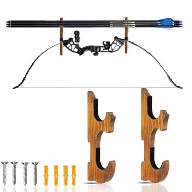 Imagem de ERMMZHZW Gancho de parede de laço, suporte de arco, suportes de parede de arco composto, adequado para organizar acessórios de arco e tiro com arco (1)