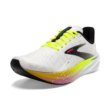 Imagem de Brooks Tênis de corrida masculino Hyperion Max, Branco/Preto/Vida noturna, 41