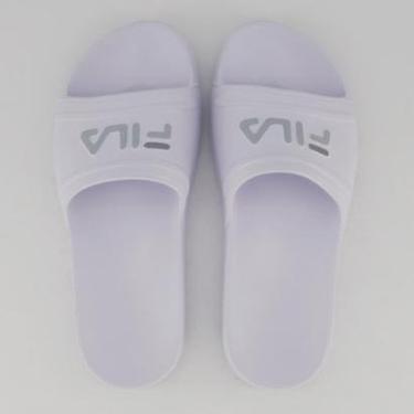 Imagem de Chinelo Fila Sleek Slide Feminino Branco e Cinza-Feminino