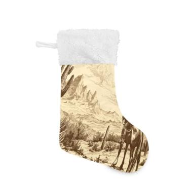 Imagem de Blueangle 1 pacote de meias de Natal para meninos de vaca ocidental de 17,7 polegadas para decorações de festas de fim de ano, suportes de presente e meias (95)