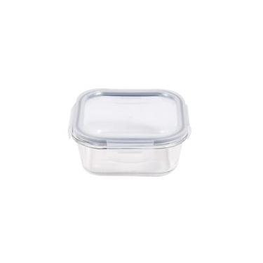 Imagem de Pote hermético quadrado em vidro Kenya Kitchen 520ml