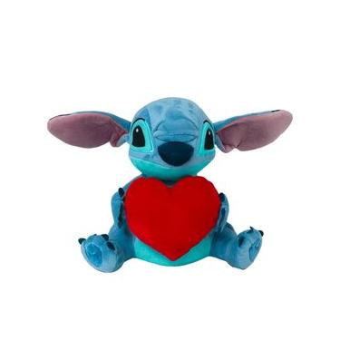 Imagem de Pelúcia Stitch Coração Com Mecanismo Luz e Som 30Cm Multikids - BR1513 BR1513