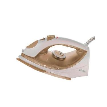 Imagem de Ferro de Passar a Vapor Base Antiaderente com Spray Oster 5907 – Dourado/Branco