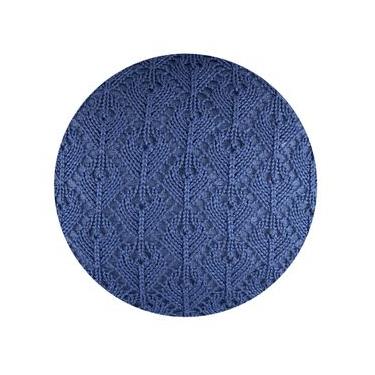 Imagem de Manta Tricô Trama Azul Rendada 0.90X1.80Cm - Decortextil Azul