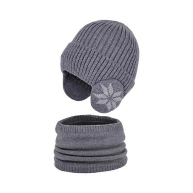 Imagem de Conjunto De 3 Peças De Gorro, Cachecol E Luvas De Fleece Quente Para C