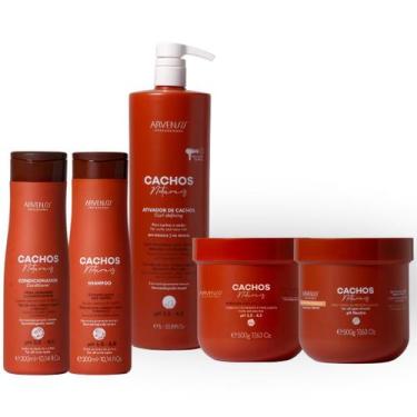 Imagem de Kit Arvensis Cachos Naturais Completo 5 Produtos Ondulados Cacheados C