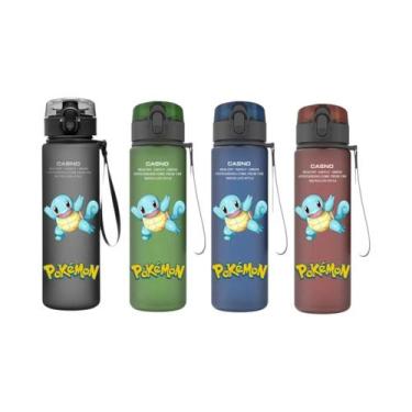 Imagem de Garrafa De Água Plástica De 560ML Pokémon Pikachu Squirtle Bulbasaur, 