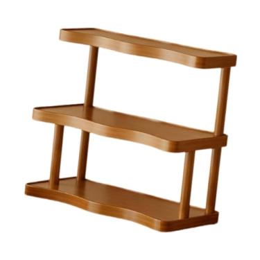 Imagem de FytStycale Suporte para Expositor com 3 Níveis, Porta-Copos, Organizador de Presentes, Fácil de Limpar, Suporte de Madeira para Perfumes e Velas, 50cm