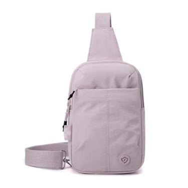 Imagem de Mosthello Mochila esportiva ultraleve feminina, impermeável, multifuncional, bolsa transversal, Roxo claro