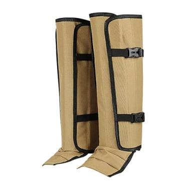 Imagem de harayaa Polainas de inverno para calçados, protetores de perna confortáveis ​​para botas de caminhada, camping, mochilão e atividades ao ar livre, Amarelo