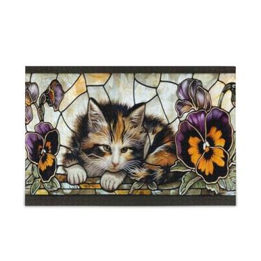 Imagem de YETTASBIN Quebra-cabeça de madeira com flor de gato, 500 peças, para adultos, adolescentes e crianças, jogo divertido para a família para presente de férias, presente de decoração de casa