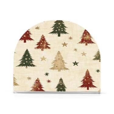 Imagem de xigua Porta-guardanapos com padrão de árvore de Natal para mesas – Porta-guardanapos para cozinha, porta-guardanapos de mesa, porta-guardanapos de coquetel, porta-guardanapos de papel139