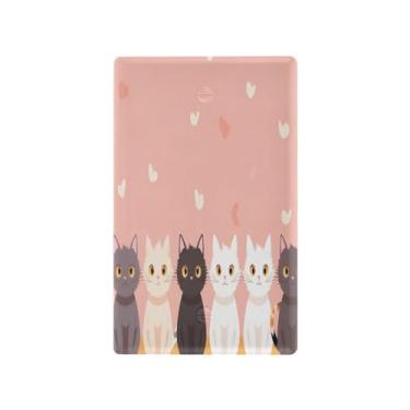 Imagem de Wassud Placa decorativa para interruptores de luz, placas de parede para tomadas elétricas, gatos fofos, capas de tomadas duplex