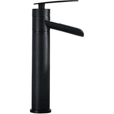 Imagem de YYBOES Torneira de pia de banheiro torneiras de banheiro alça única torneira de banheiro torneira de banheiro retrô torneira de pia de banheiro torneira preta torneira de banheiro furo único antigo B