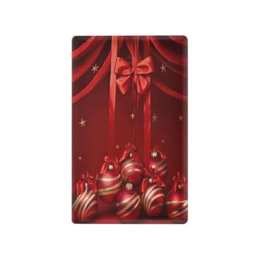 Imagem de Wassud Bolas de Natal, fitas e laços, placa de cobertura de interruptor de luz, capas de tomadas duplex, placa de parede, decoração de casa, sala de estar, quarto, decoração