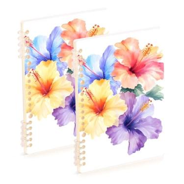 Imagem de Burbuja Cadernos com nome, papel pautado universitário A5 com 60 folhas, fichário para escritório, 2 unidades