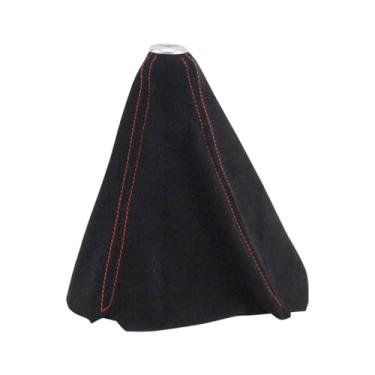 Imagem de Capa contra poeira do botão de mudança de carro – Substituição universal de couro da capa da bota do câmbio para carros manuais e automáticos, capa de câmbio à prova d'água à prova de poeira