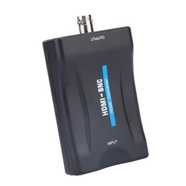 Imagem de Naroote Adaptador Conversor de Sinal de Vídeo Composto para BNC para Padrão NTSC/PAL 480i 576i, Material ABS Durável, Cor Preta para Televisões Regulares, Reprodutores VHS