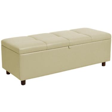 Imagem de Baú Recamier Espanha Couro Bege 140 Cm