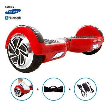 Imagem de Hoverboard 6,5" Vermelho Marca HoverboardX USA Bateria Samsung e Speak