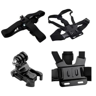 Imagem de JFX Kit de acessórios para Insta 360 X5 X4 X3 X2 X, alça de cabeça de montagem no peito, suporte de clipe de mochila, adaptador giratório de 360° + liberação rápida para pacote de acessórios de câmera