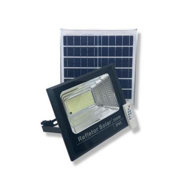 Imagem de Refletor Ultra Led Solar 500W 6000K +Placa Solar+Controle - Kh7
