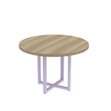 Imagem de Mesa Reunião Redonda 1100pe40tub Noce Naturalle-lilas