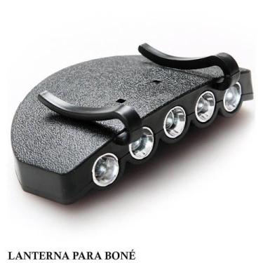 Imagem de Lanterna de bone led farol de cabeca iluminacao trilha pesca clip on -