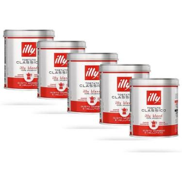Imagem de Café Moído Illy Classico Filtrado Kit 5 Latas De 125G - Illy café