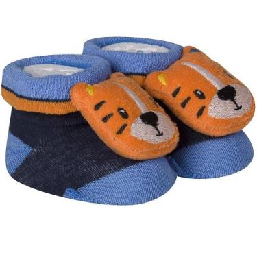 Imagem de Meia Bebê Pantufa Divertida Recém Nascido Menino Algodão Confortável M