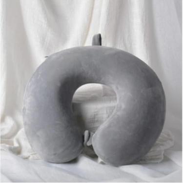 Imagem de Almofada de Viagem Para o PescoçO, Macia, ConfortáVel e PortáTil, Proporciona Um Excelente Apoio Para o PescoçO.(1 Unidade,Cinza)