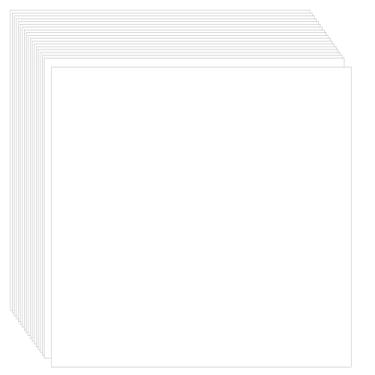Imagem de Papel de arte para artesanato em cartolina branca, 100 folhas 30,5 x 30,5 cm, cartolina grossa, 40,8 kg/250 g/m², papel colorido, dupla face, sem dobra, para artesanato, faça você mesmo, convites