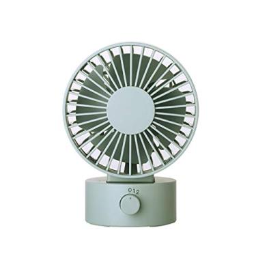 Imagem de AEWFRRV Mini ventilador portátil USB de verão lâmina dupla portátil 2 velocidades ventiladores silenciosos escritório casa ventilador de mesa (cor: D) yubin1993 (cor: B)