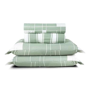 Imagem de Jogo de Lençol Queen Sublime 400 Fios Micropercal Toque de Algodão 4 P