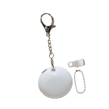 Imagem de KiBcsLic Pingente luminoso para bolsa, acessório para mochila ou sacola, presente ideal para mulheres e meninas, Rodada Branca