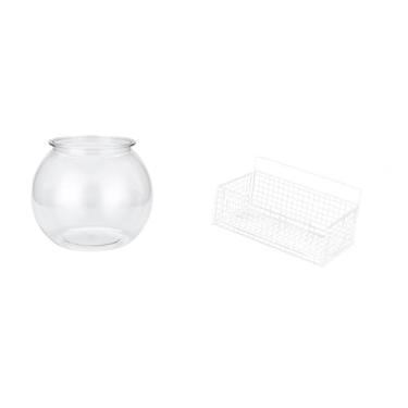 Imagem de Whtkoph Pequeno Aquário Transparente para Peixes Pequenos, Ornamento Redondo, Tigela, Vaso, Mesa, Escritório, Decoração de Casa, Pequeno Aquário.