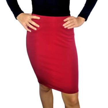 Imagem de Saia Feminina Lápis Elástico Lisa Suplex Pp ao Plus Size - Serdan Conf