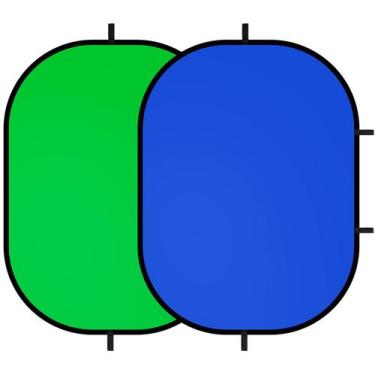 Imagem de Fondo Selens 150x100cm 2 en 1 Verde y Azul de Muselina