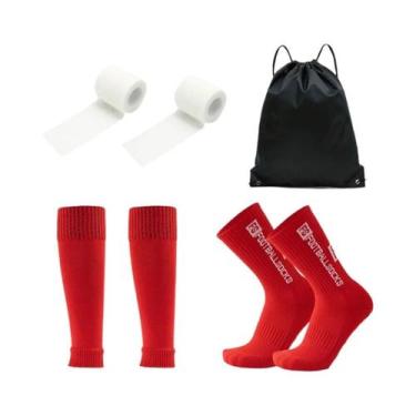 Imagem de Meias De Treinamento De Futebol Masculinas Para Adolescentes 4PCS Com 