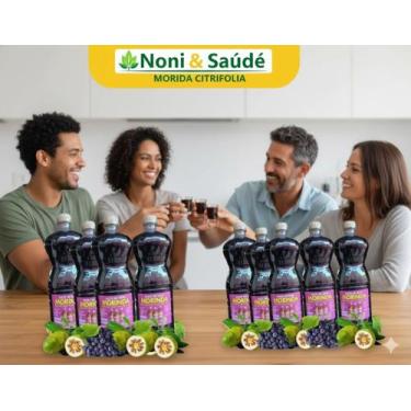 Imagem de Preço Do Noni Suco Orgânico Fruta Alto Padrão 1.350ml Kit 06 Unidades