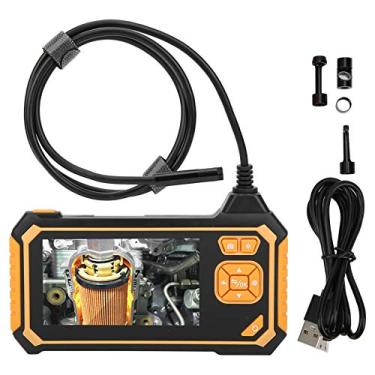 Imagem de Endoscópio digital à prova d'água de lente dupla câmera endoscópica industrial de 8 mm com tela LCD de 4,3 polegadas 1080P 8 luzes LED para detecção de pipeline de manutenção de (Hum)