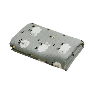 Imagem de Mantas De Musselina 100% Algodão Macio Para Bebês, Toalha De Banho, Co