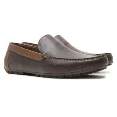 Imagem de Mocassim Freeway Roma 001 Couro Masculino - Marrom-Masculino