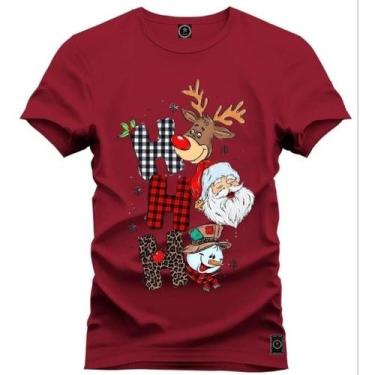 Imagem de Camiseta T-shirt De Natal Hohoho Personagens Do Natal Camisa Em Algodã